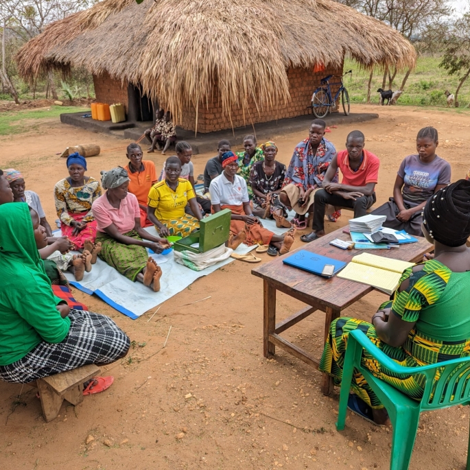 Photo of a VSLA group meeting